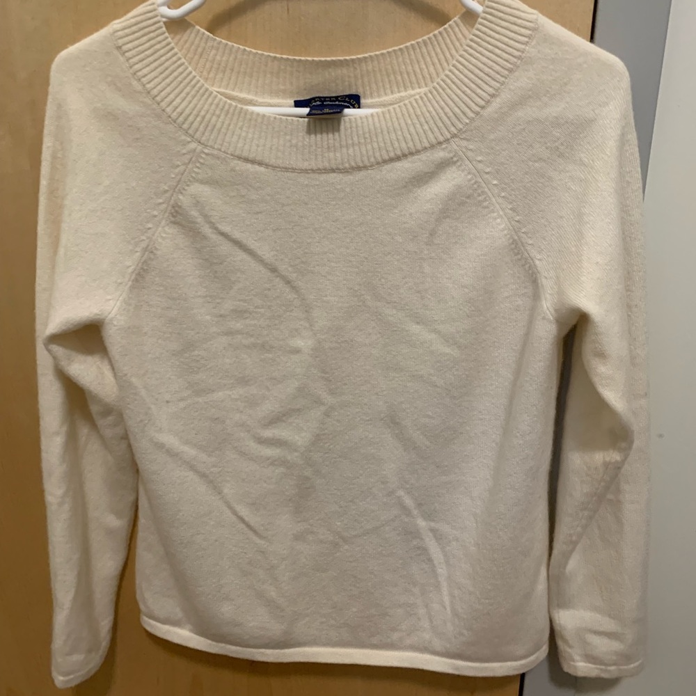 Charter Club Cream Cashmere Sweater Top